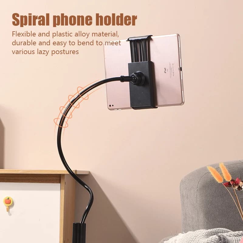 Lazy Bracket Mobile Phone Holder Gooseneck Stand Stents Flexible Bed Desk Table Clip Bracket for 4-10.6inch Smartphone Holder