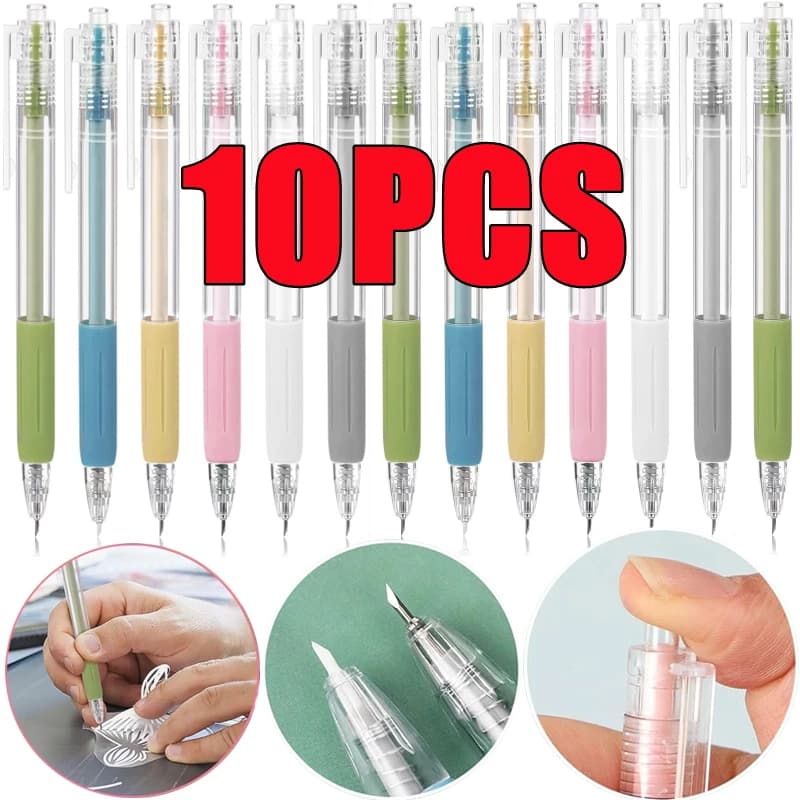10-1PC Paper Cut Knife Pen Art Utility Knife Scrapbooking Cutting Tool Sticker Tape Cutter Express Box Knife DIY Craft supplies