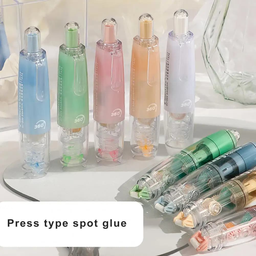 Glue Tape Roller Retractable Double Sided Tape Roller Scrapbooking Adhesive Tape Dispenser for Home School Writing Supplies