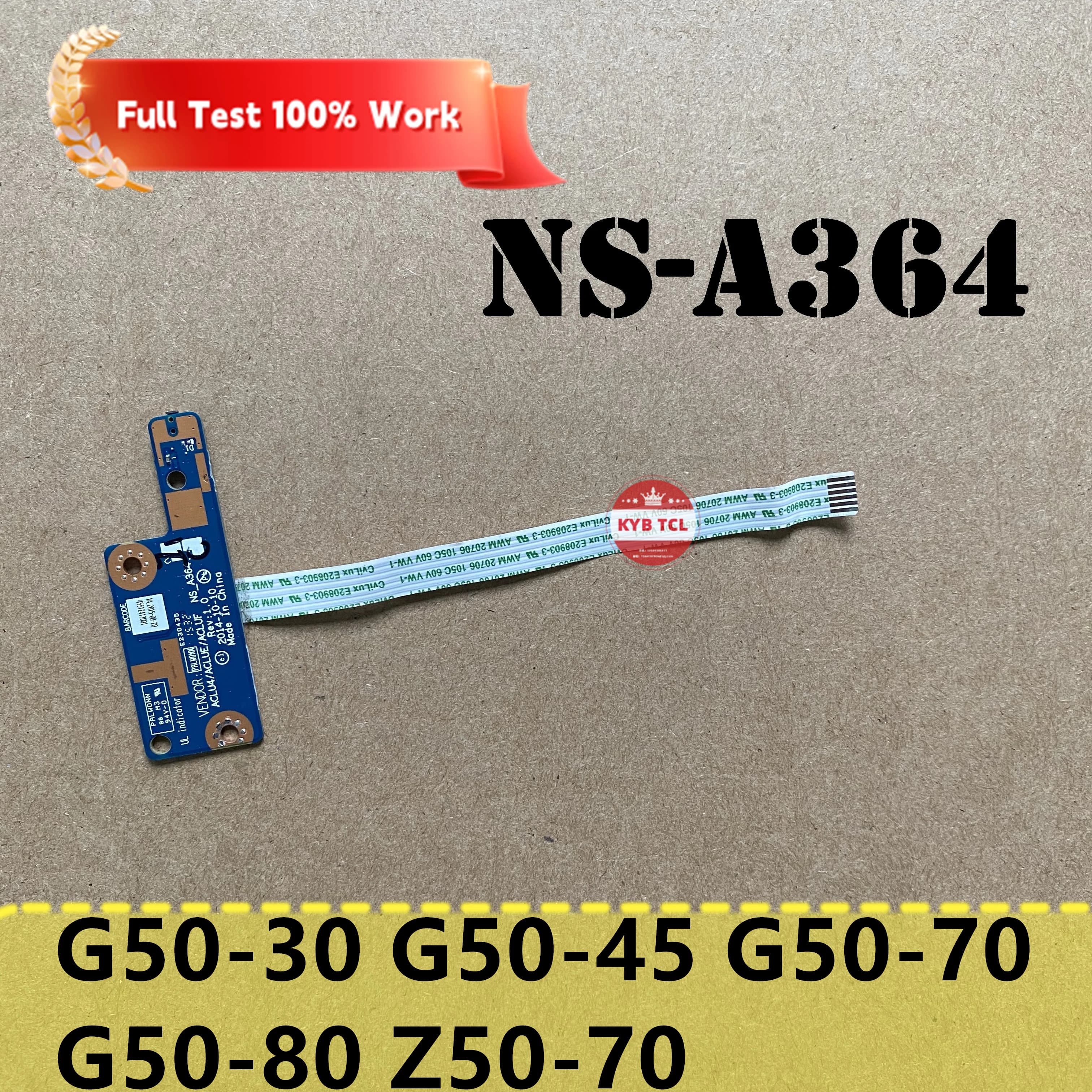 For Lenovo G50-30 G50-45 G50-70 G50 G50-80 G50-70M Z50-70 Laptop Power Button Board Cable NS-A364 NBX00019V00 Notebook