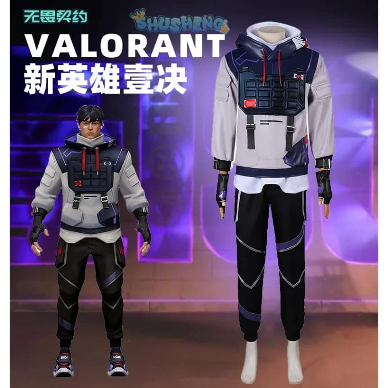 ISO Cosplay Costume Game VALORANT Pants jackets tops props complete set of Halloween carnival men's and women's uniforms S-XXXL