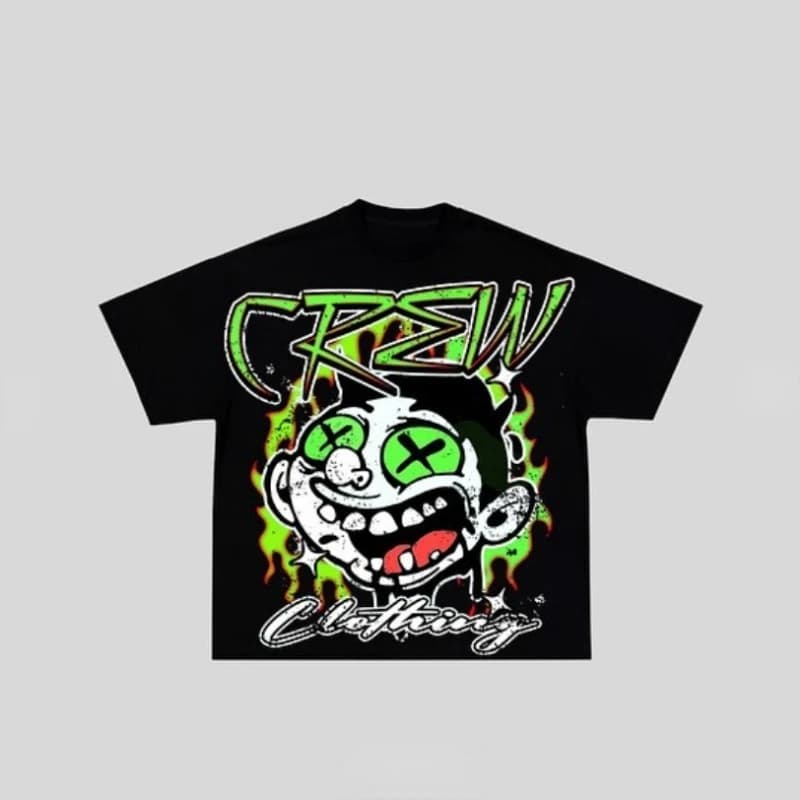 Cotton Short Sleeved Men Women American Tide Ins Net Red Design Pattern Printing T Shirt Solid Color Loose Couple Short Sleeve