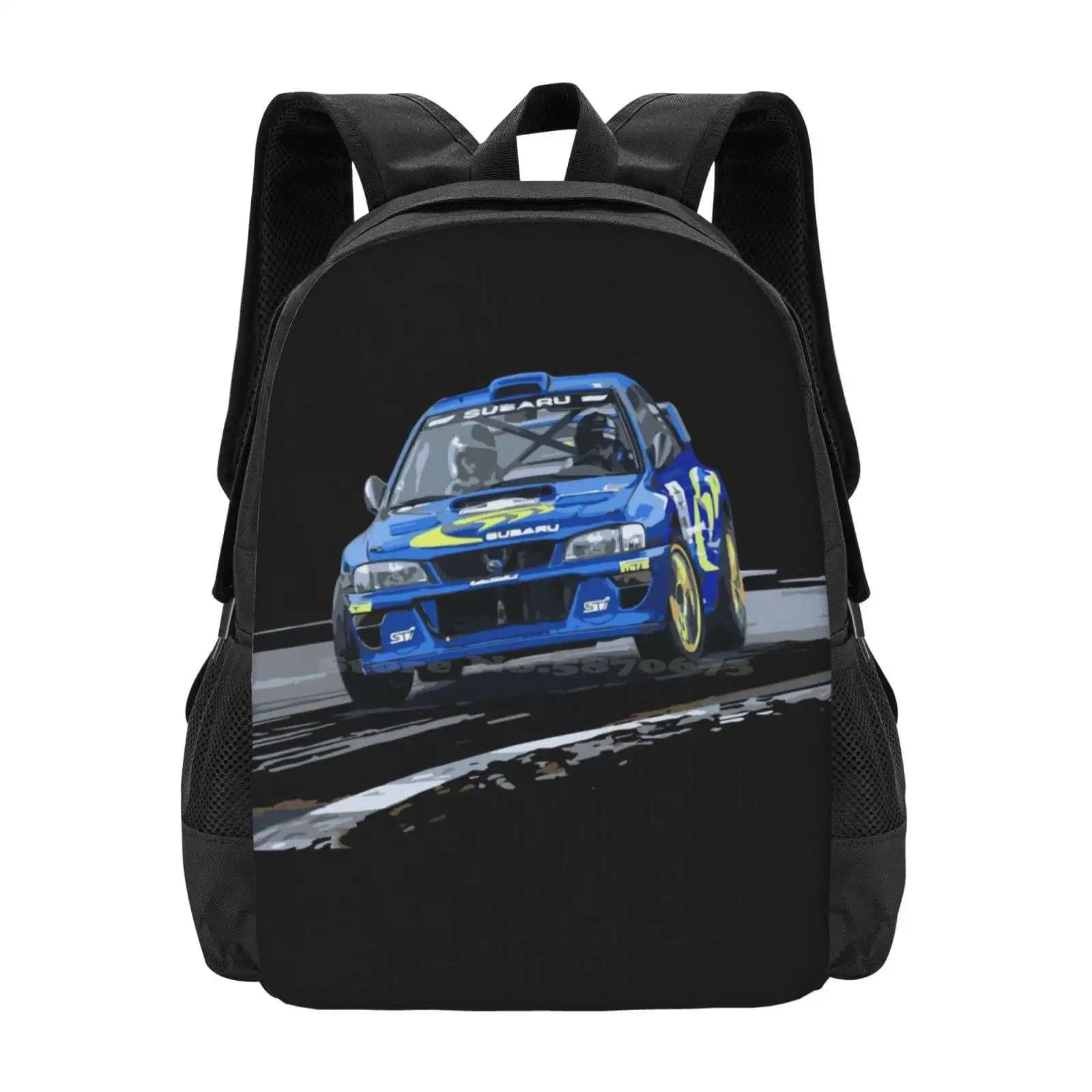 Jdm Colin Mcrae World Rally Blue Wrc Gc8 22B Car 555 Power Slide School Bag Big Capacity Backpack Laptop Wrx Sti Sportscar