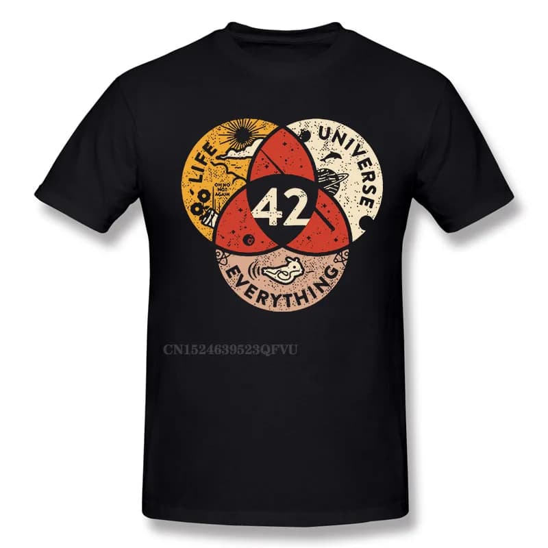 42 Answer To Life Universe And Everything T-Shirt Cotton Pure Comfortable High Quality Tee Tops Women Men Shirt