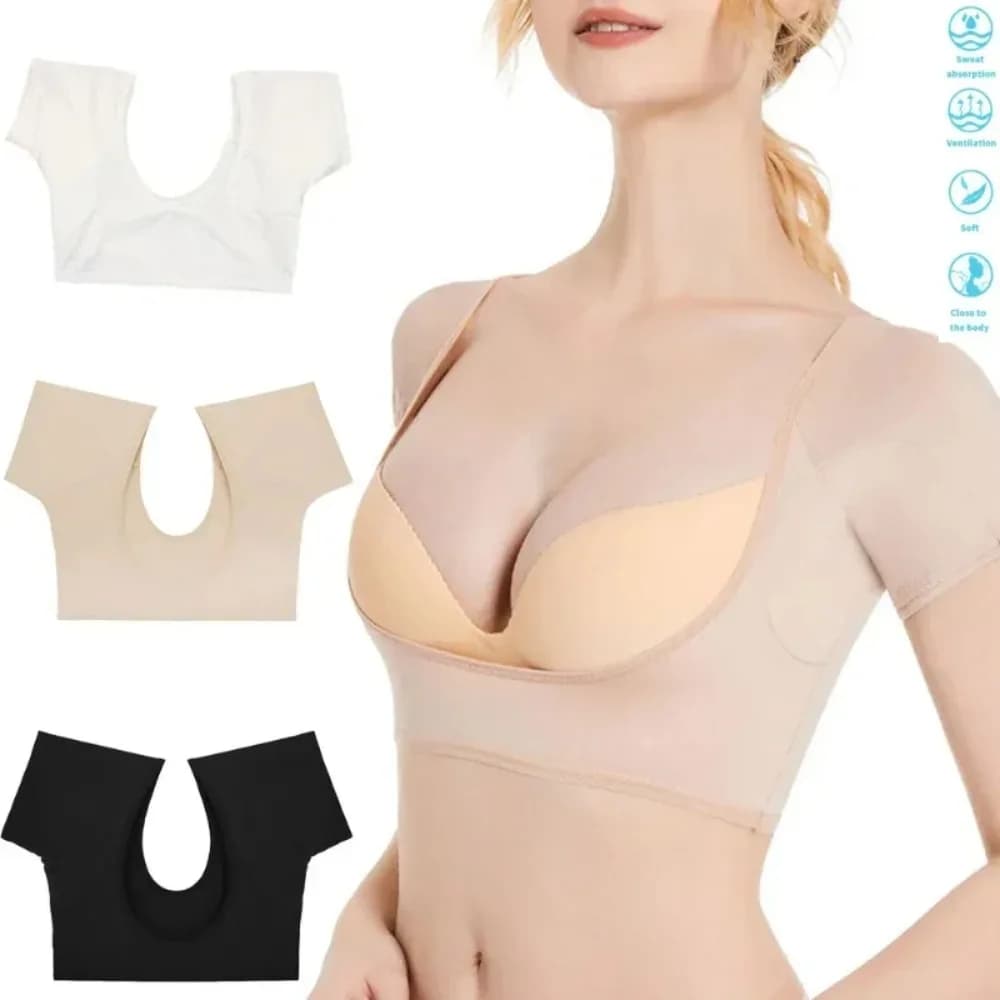 Washable T-shirt Shape Sweat Pads Female perfume Absorbing Underarm Armpit Anti Sweat Pads Reusable anti perspiration underarm