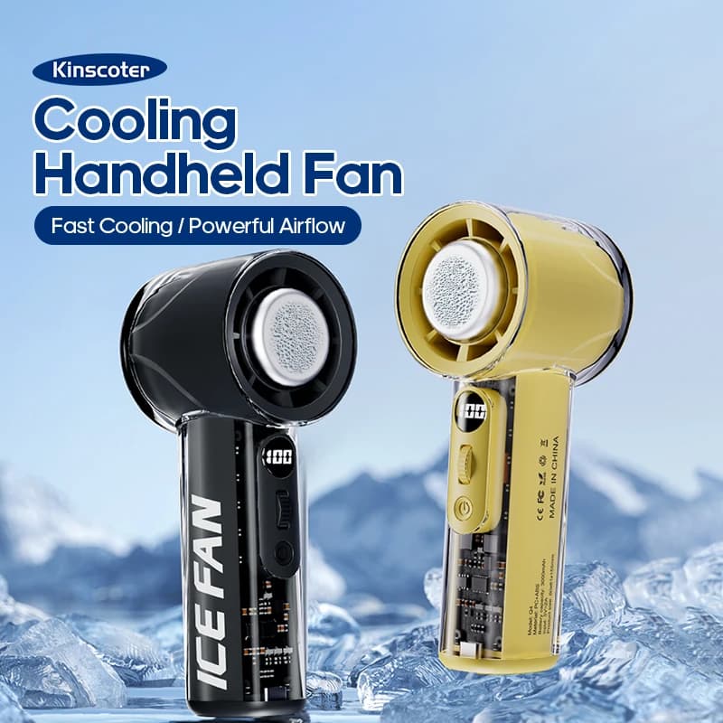 Portable Mini Handheld Outdoor Turbo Fan 100 Wind Speeds Adjustable High Speed Cooling Rechargeable Fan 3000mAh Air Conditioner