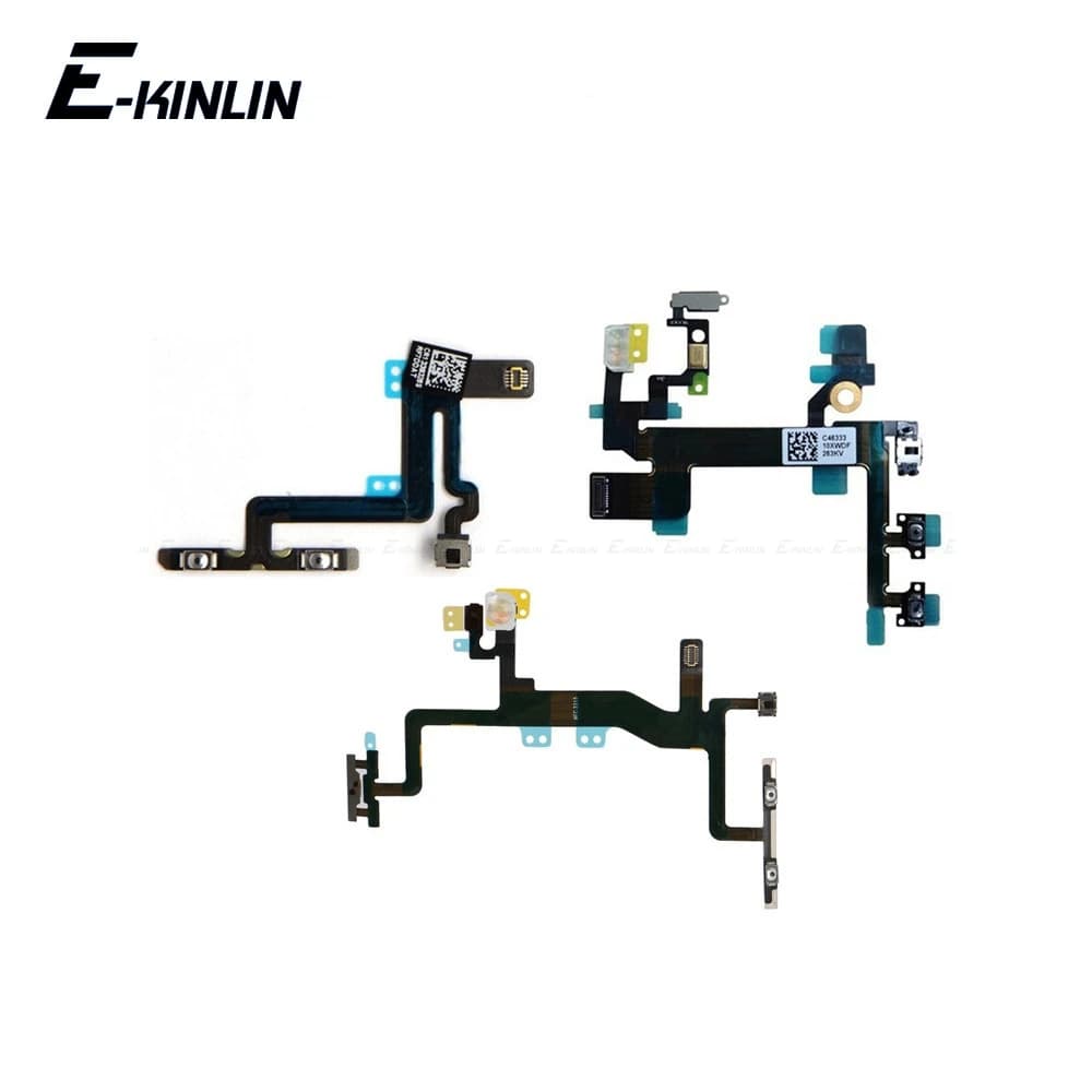 For iPhone 4 4S 5 5S 5C 6 6S SE 2016 Plus Volume Button Power Switch On Off Button Key Flex Cable