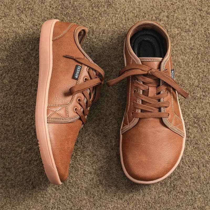 Mens Artificial Leather Wide Barefoot Shoes Unisex Plus Size Male Outdoor Minimalist Sneakers Women Zero Drop Casual Walking