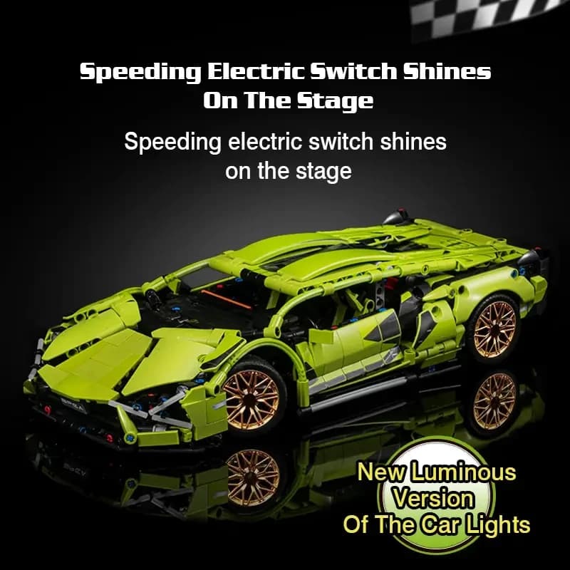 TOYLINX 1280Pcs Technical Building Blocks Racing Car Model Remote Control Electric RC Car Version Optional Construction Toys