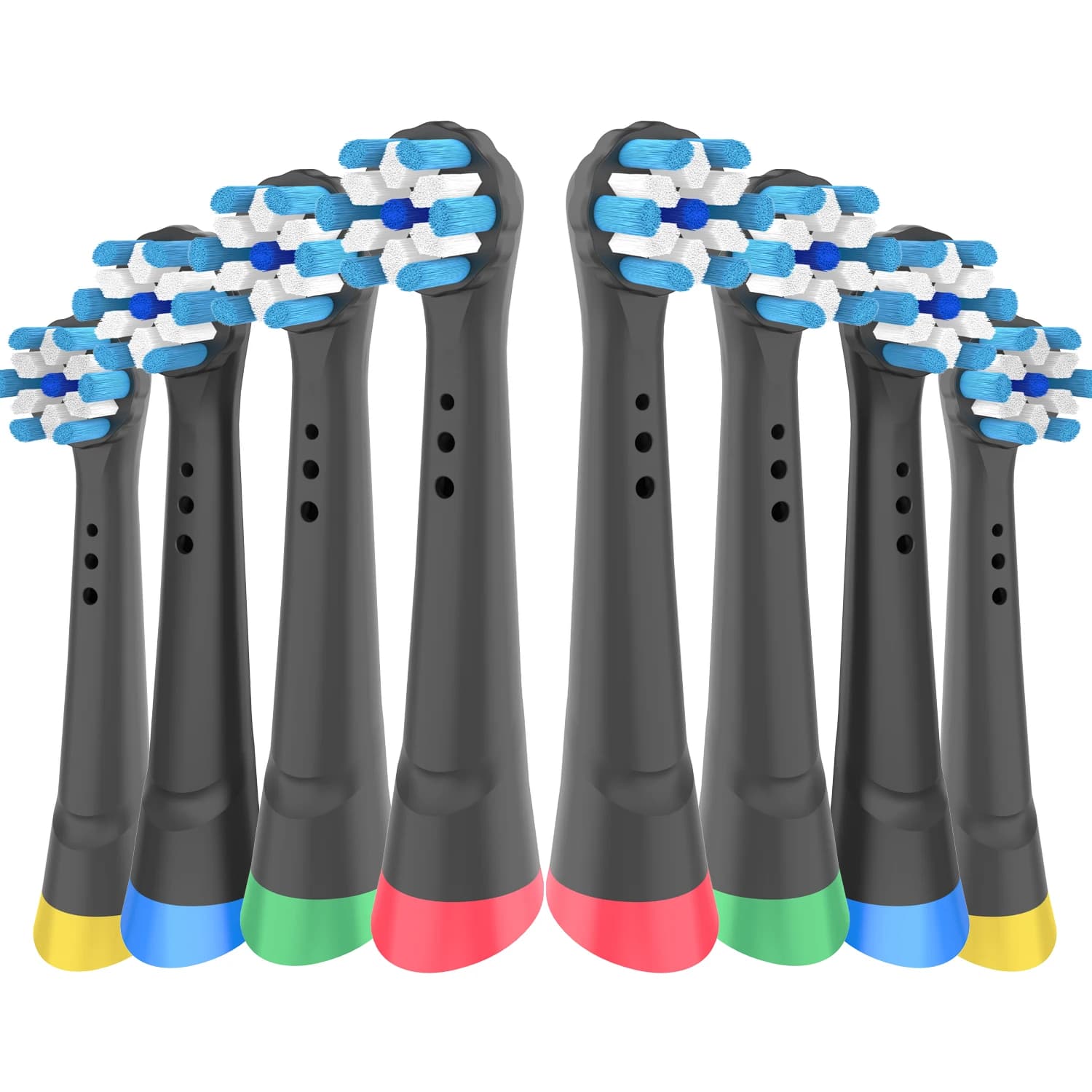 8pcs Compatible With Oral B IO Electric Toothbrush Head, Excellent Cloud Like Soft Bristles, Deep Cleaning, Colored Bottom Ring
