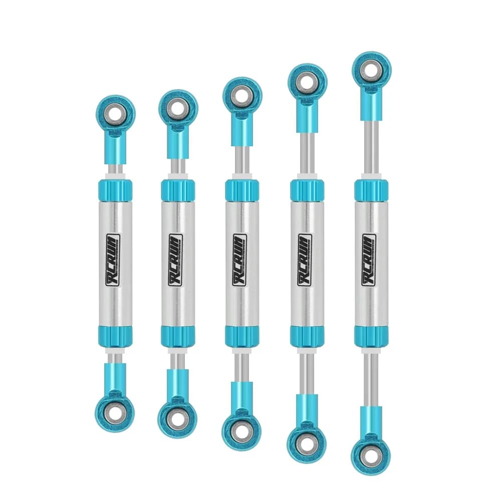 RCRUN Alloy Adjustable Steering Servo Link Rod Panhard Bar 70-96mm for 1/10 RC Crawler Axial SCX10  TRX4 D90 Redcat GEN8