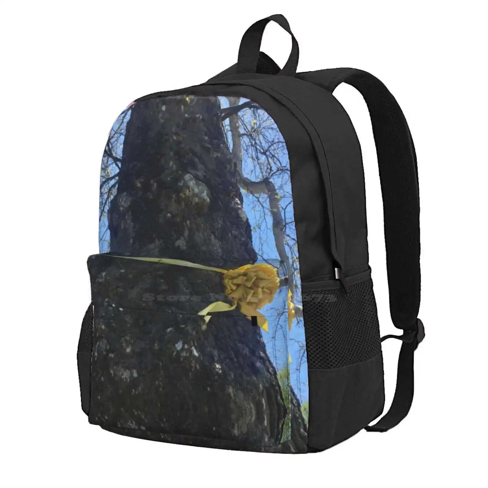 Tie A Yellow Ribbon Round The Old Oak Tree Hot Sale Schoolbag Backpack Fashion Bags Yellow Ribbon Remember Memory Tree Promises