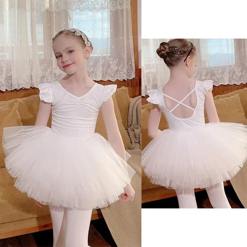 Child Baby Ballet Tutu Leotard Dress Suit Children Dancewear Costume Ballerina Dancer Outfits Gym Train Performance
