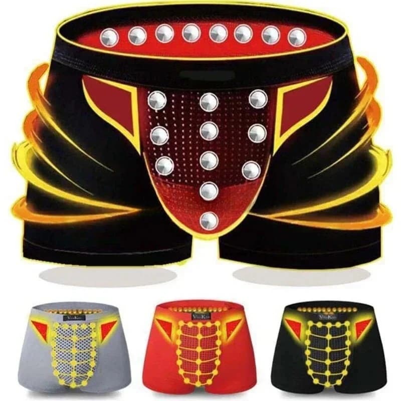 2024 Magnetic Therapy Men's Underwear Tourmaline Prostate Health Boxer Shorts L-6XL Breathable Enlarging Underpants