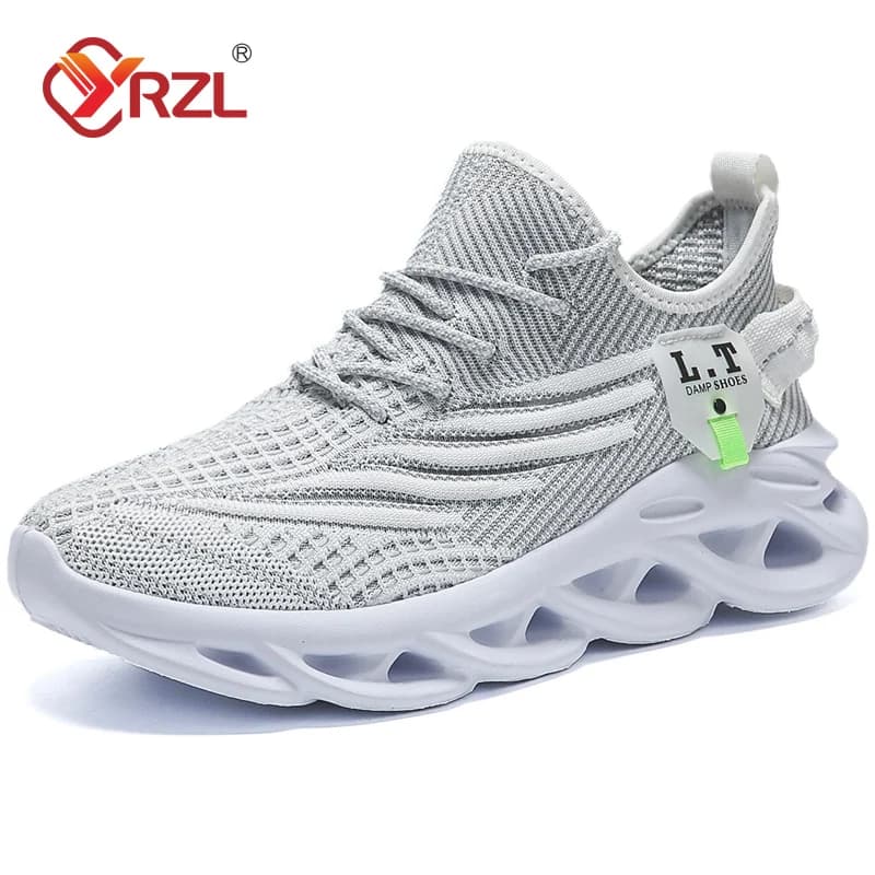 YRZL Running Sneakers Men's Casual Shoes Outdoor Big Size Lightweight Breathable Mesh Increase Comfortable Sports Shoes for Men