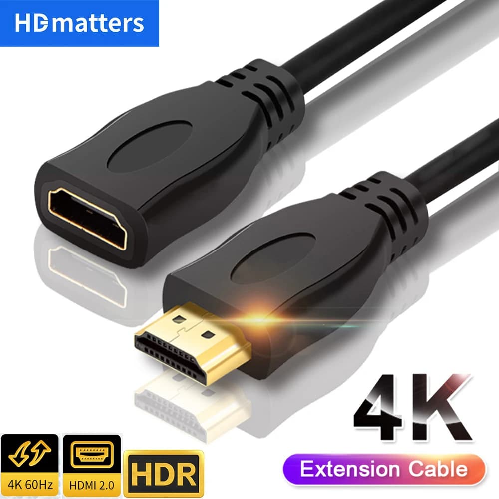 HDMI Extension cable 4K 60Hz HDR HDMI 2.0 Cable HDMI 2.0 Male to Female Extension cord Kable for PS5 Xbox HDTV PC Monitor