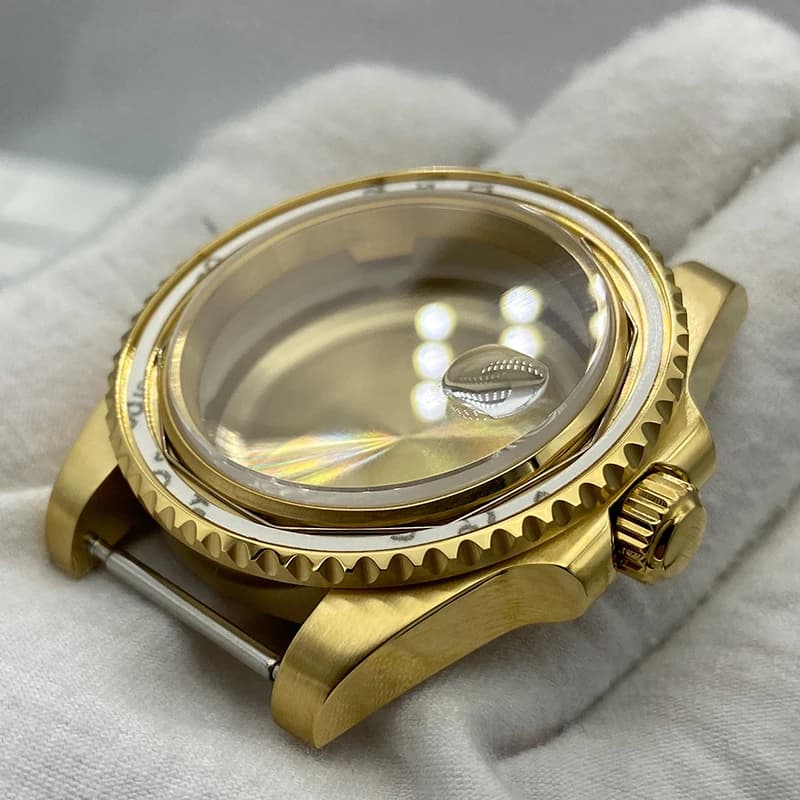 For Seiko NH34 NH35 NH36 NH38 Eta 2824 Miyota 8215 Movement 28.5mm Dial 40mm Gold Watch Cases Stainless Steel Parts Waterproof