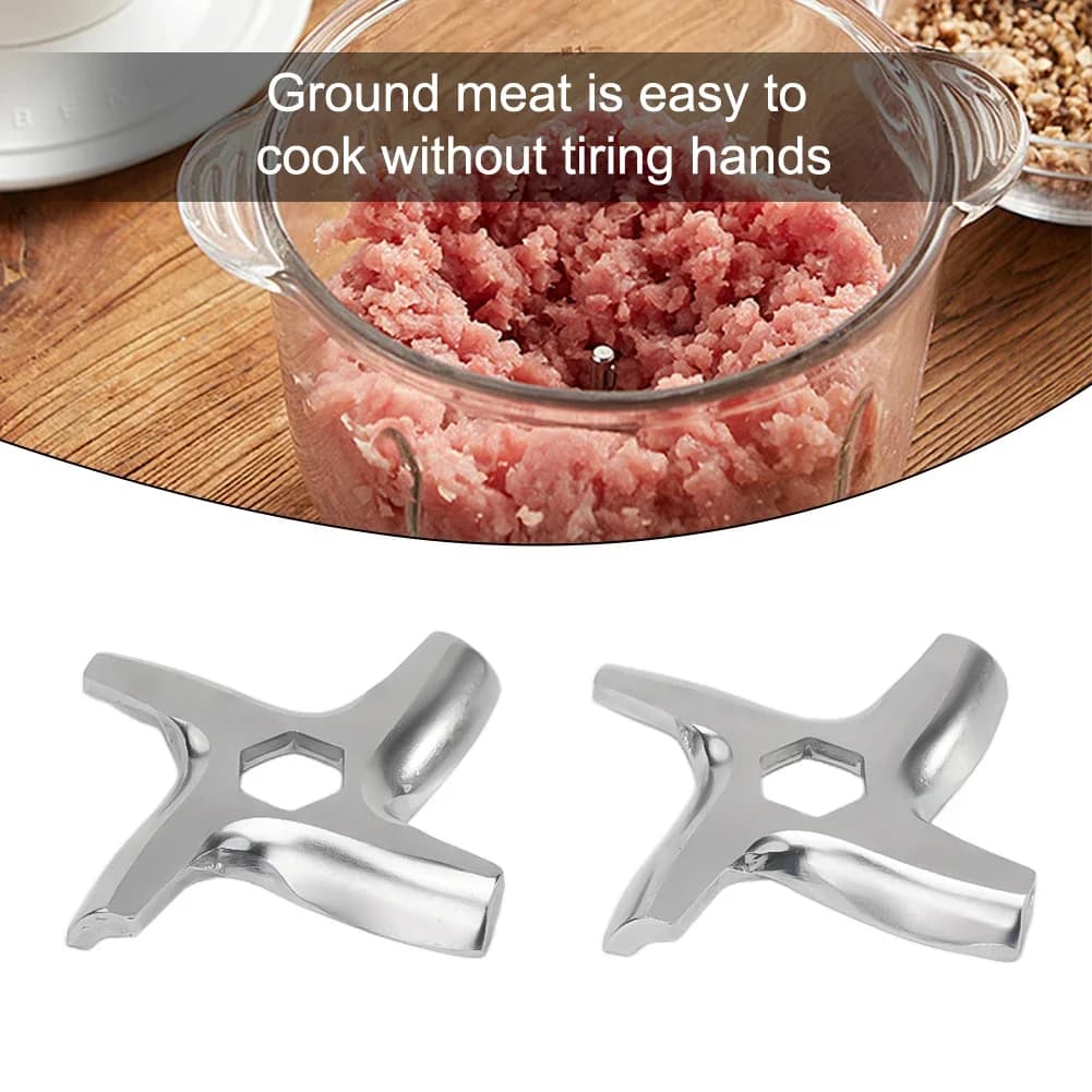 2pcs Meat Grinder Blades Parts Electric Kitchenware Meat Grinder Moulinex 46mm Stainless Steel Blade Replacement