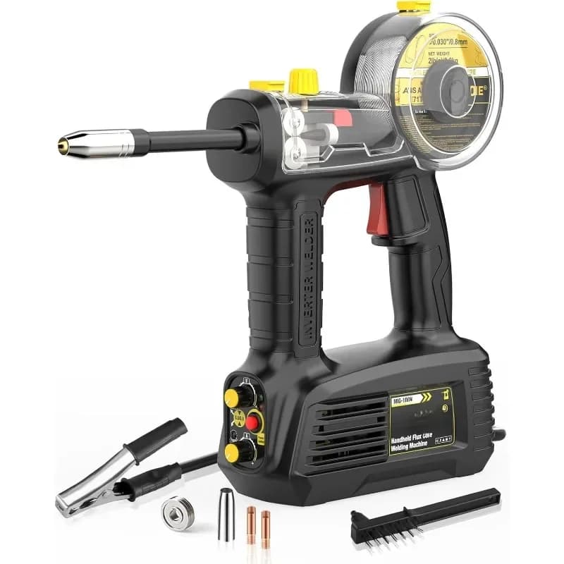 Authenticity guarantee.Hand Held MIG Welder Machine 110V, 100A Flux Core Portable Welding Machine, Handheld Gasless Inverter Wir