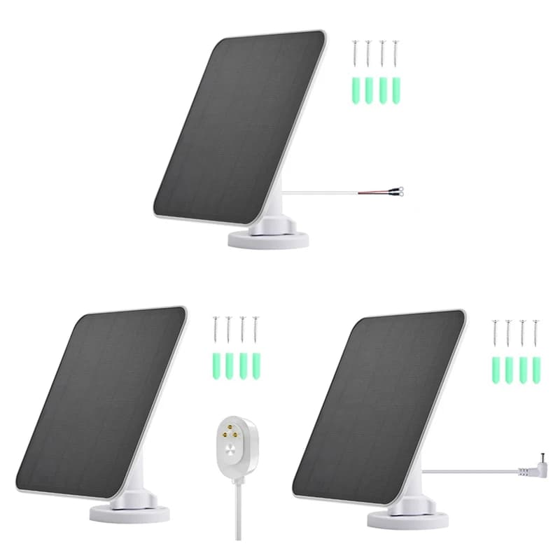 Outdoor Solar Panel 5V Charging For Ring Spotlight Cam & Ring Stick Up Cam O-Ring Terminal Port