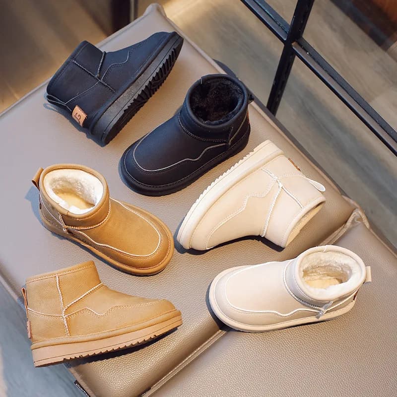 Children Boots Boys Thick Cotton Warm Winter Boots Girls Wearable Soft Sole Casual Boots Size 26-36