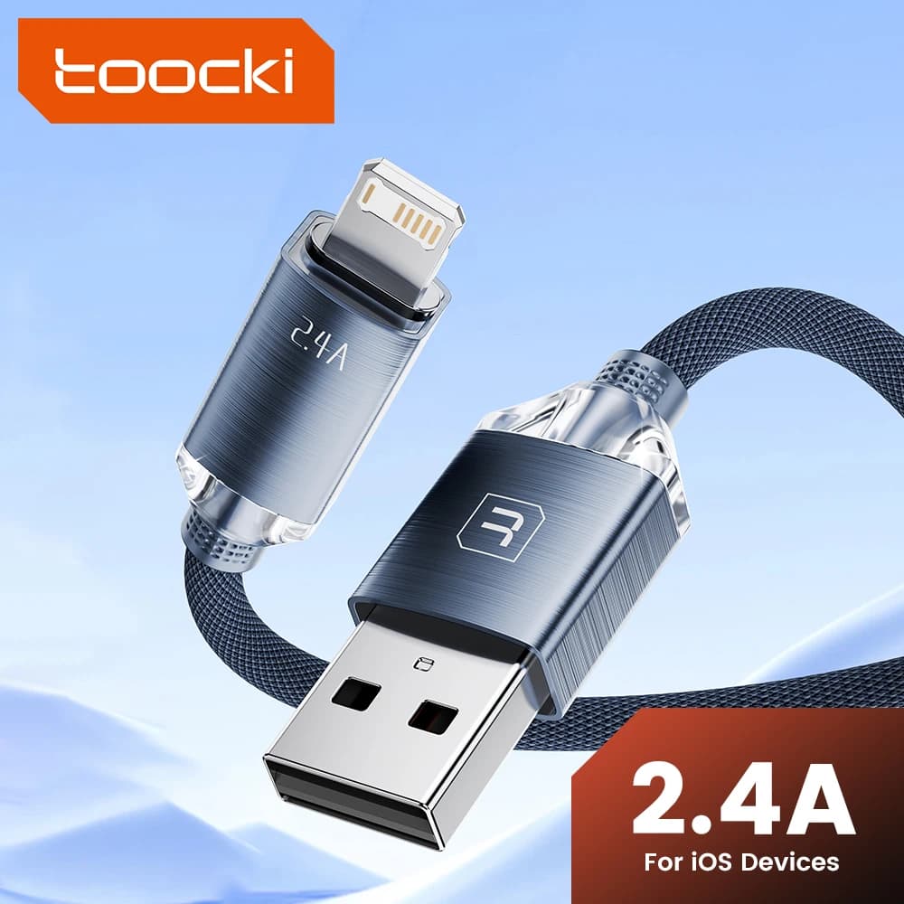 Toocki 2.4A USB Cable For iPhone 11 12 13 14 Pro Max Xs 7 8 Plus iPad Fast Charging Cord For iPhone Charge USB To IOS Data Wire