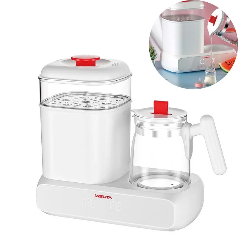 1.2L Smart Constant Temperature Milk Regulator Hot Kettle Steam Sterilization Drying 2-in-1 Baby Warm Milk Kettle Multi-Function