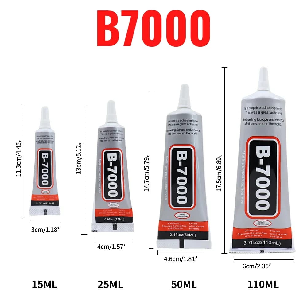 B-7000 Clear Contact Phone Repair Adhesive Multipurpose B7000 Glue DIY Glass Plastic with Precision Applicator 15/25/50/110ML