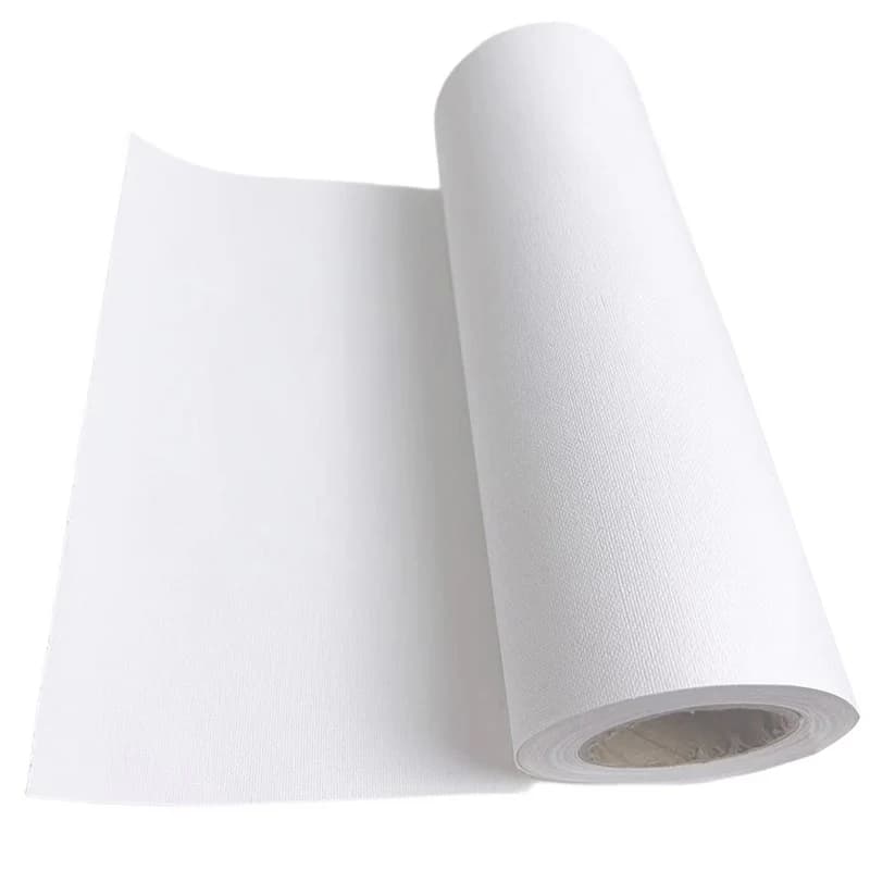 5M/Roll Cotton Canvas Roll,White Blank Specialized Suitable for Oil Painting,Acrylic Pigments,27,37,47,,57,67,77,87cm Wide,HB-02