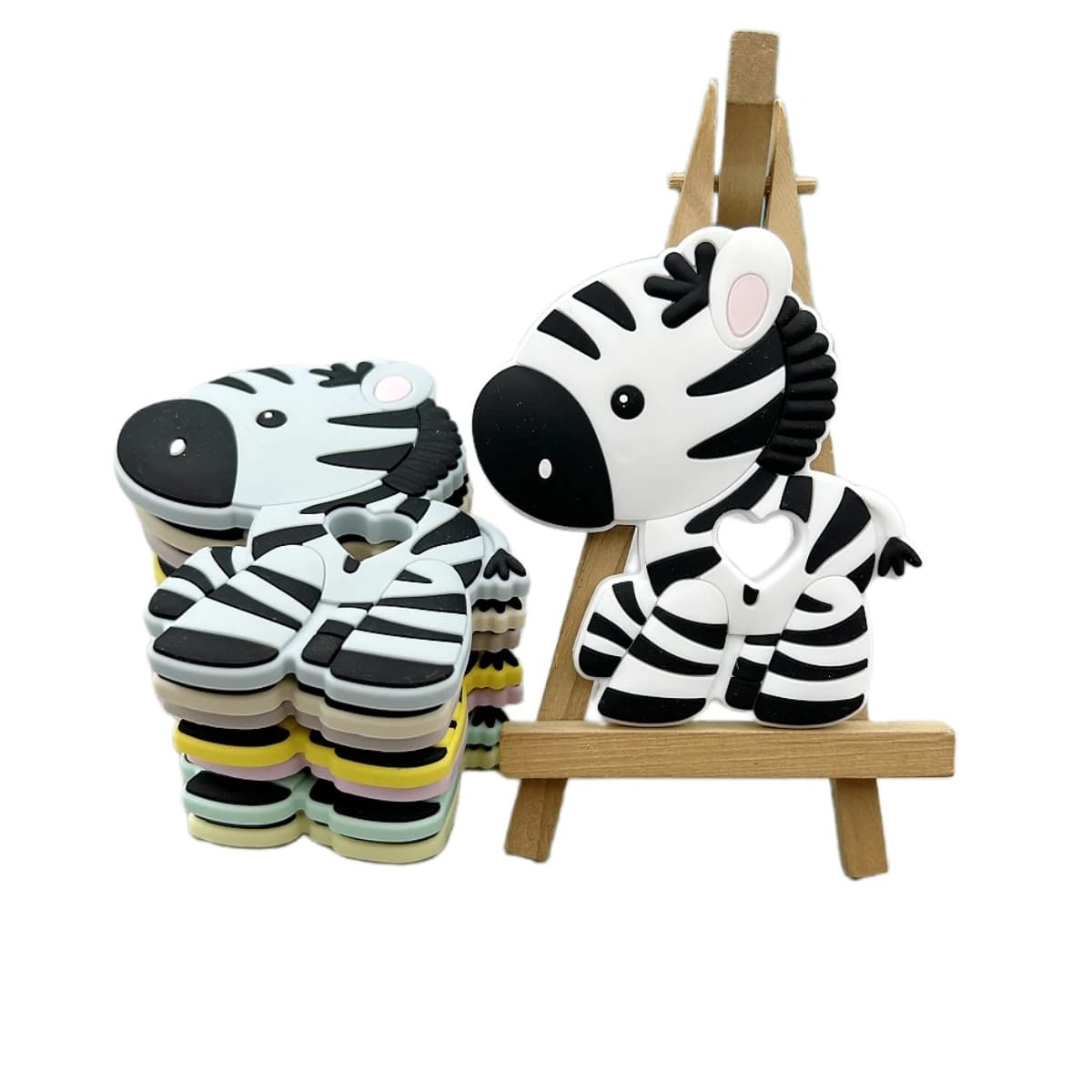 1PC Baby Food Grad Safe Silicone Cartoon Teether Pacifier Chain DIY Accessories for Infant Chewing Teething Toys Kawaii Gifts