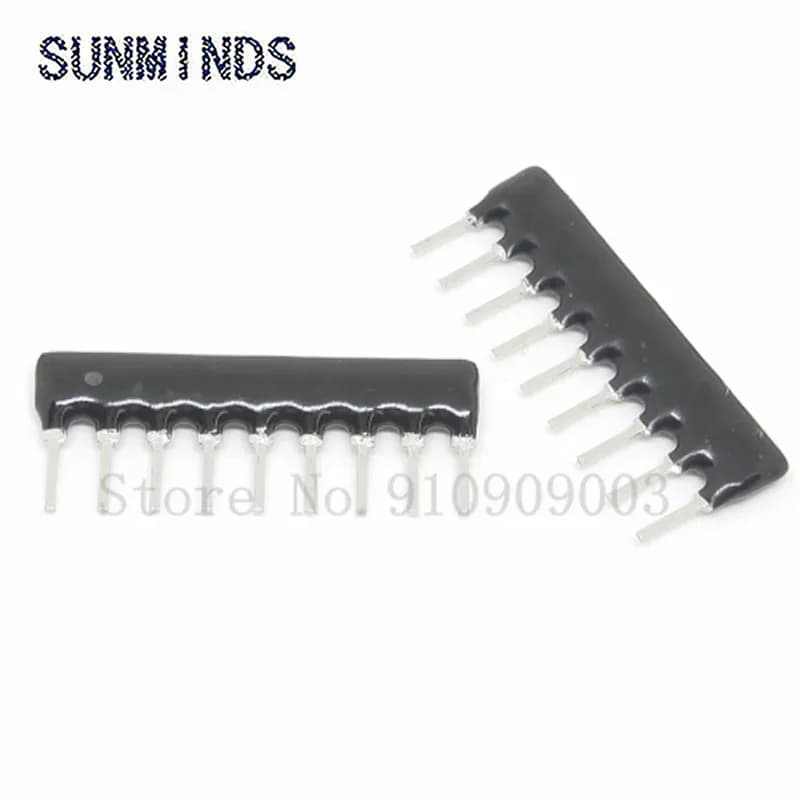10pcs DIP exclusion 9pin 1K A102 102 ohm 9A102J 9A102G 9A102 A102J A102G Network Resistor array