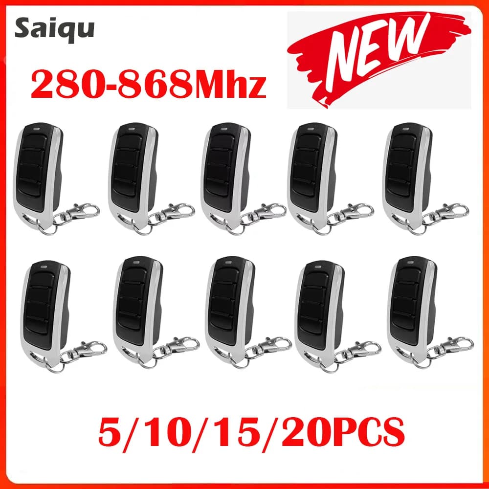 10PCS Garage Remote Control Duplicator 280-868MHz Multi-frequency 4 Buttons Fixed Code Command Gate Opener