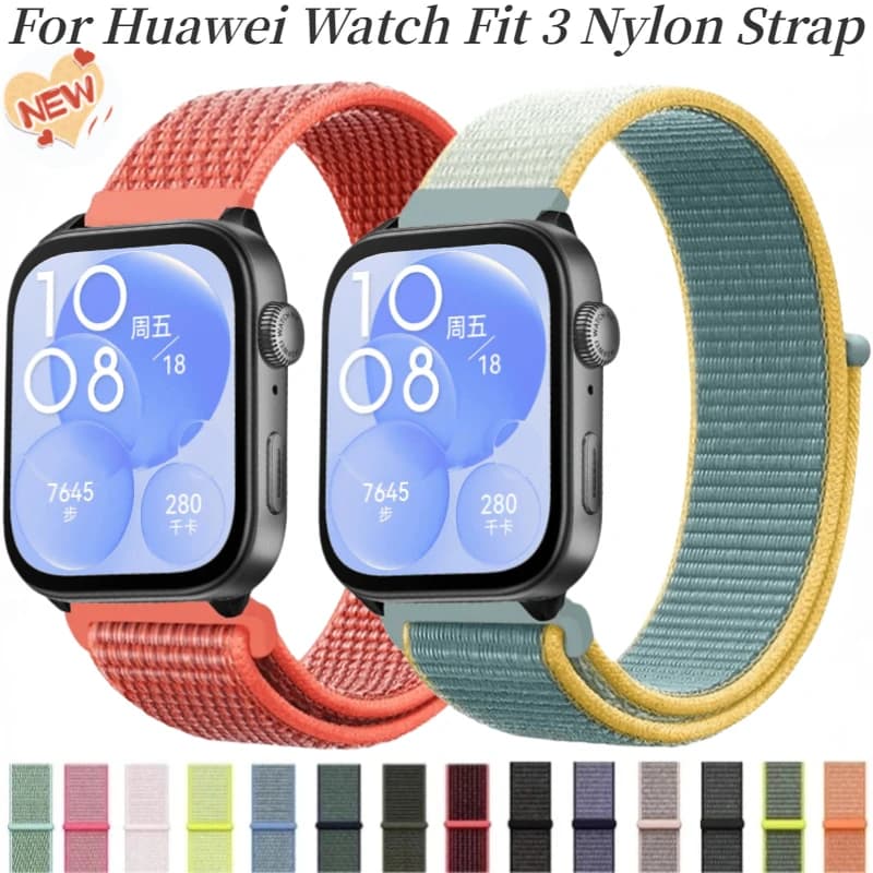 NEW Nylon Loop Strap For Huawei Watch Fit 3/4/4 pro Breathable Replacement Wristband Correa For Huawei Watch Fit 3 Accessories