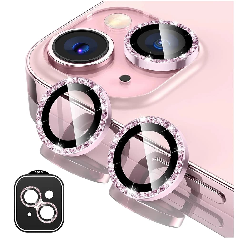 Glitter Camera Lens Protector Cover for iPhone 16 15 Pro Max 13 17 Pro 11 14 15 Plus 12 Mini Tempered Glass Protection Lens Film