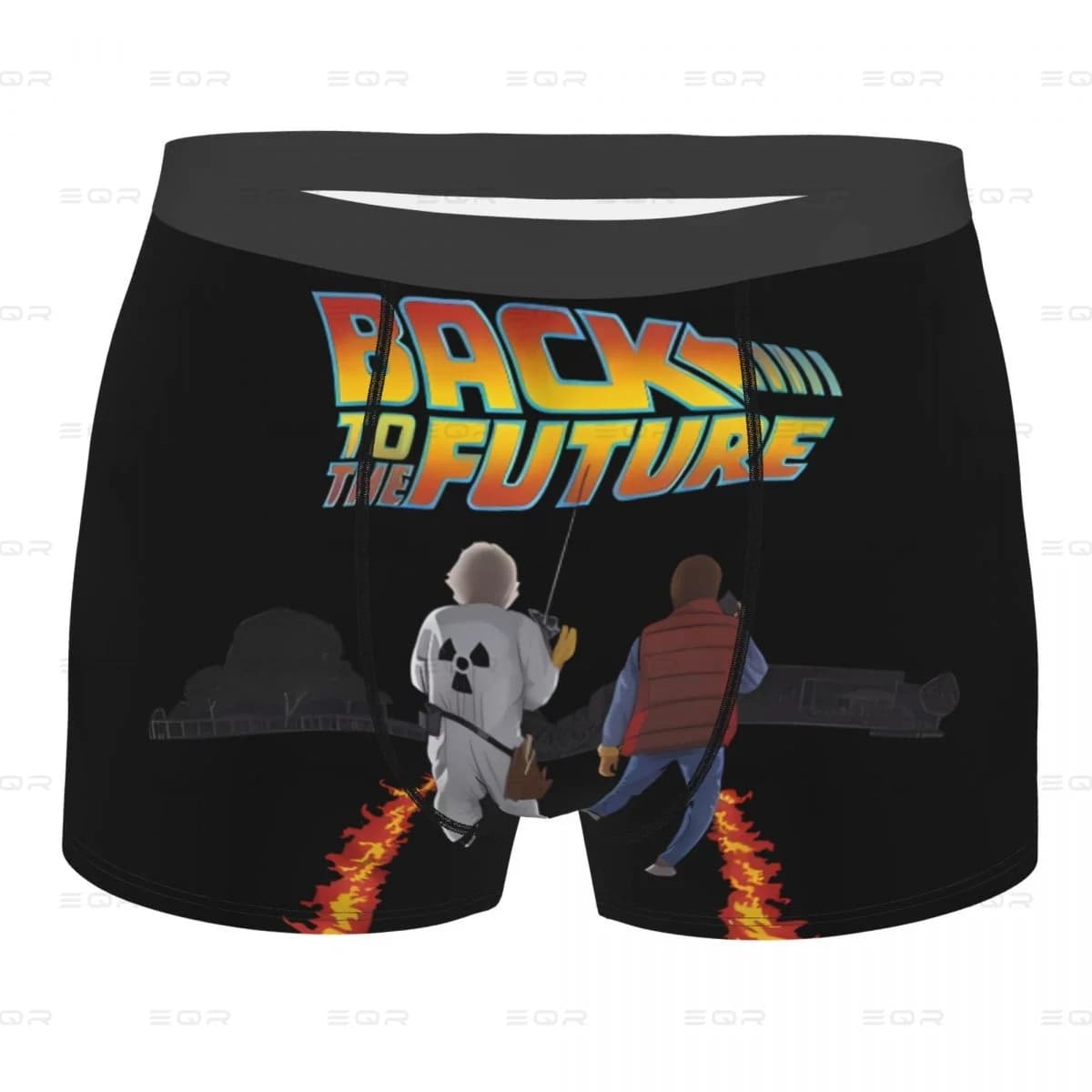 Back To The Future Fire Streaks Men Underwear, Highly Breathable printing High Quality Gift Idea