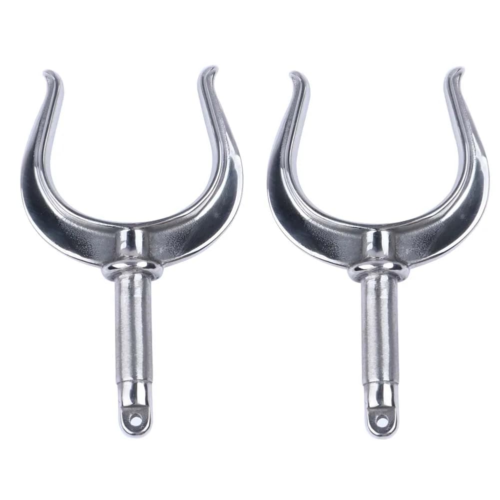 Marine accessories 2 Pieces Stainless Steel Oarlock Boat Rowlock Oarlock Socket  Side Mount for Marine Yacht