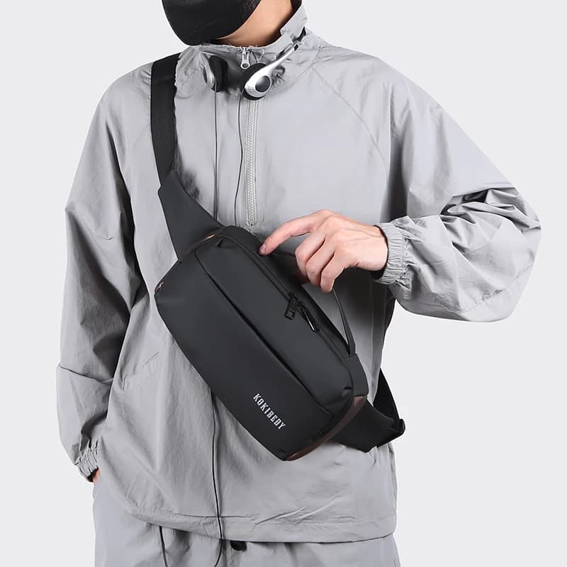 Fashion Business Waist Bag Multifunction Fanny Pack Men Belt Bag Casual Travel Storage Shoulder Crossbody Chest Bag Male Handbag