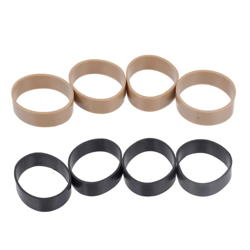 4Pcs Thick Tactic Heavy Duty Rubber Bands Black Wide Elastic Multifunction Rubber Bands with Cold Resistant for Survival
