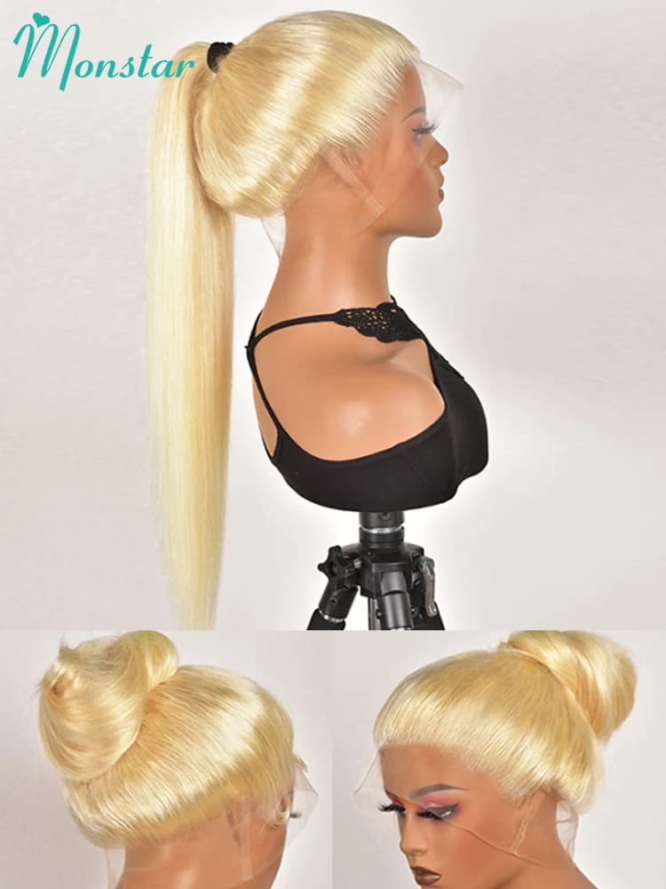 Human Hair Full Lace 613 Blonde Hd Lace Wig 13x6 Human Hair 360 Full Lace Wig Human Hair Pre Plucked Remy Brazilian Straight Wig