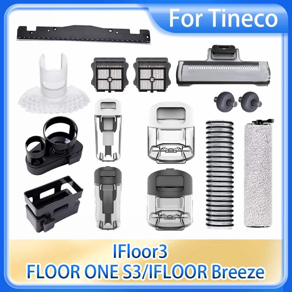 For Tineco Floor One S3 Breeze/iFloor 3/iFloor Breeze Vacuum Cleaner Accessories Roller Brush Filter Wheels Original Water Tank