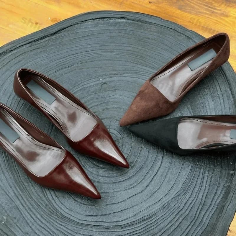 Women Pumps Sexy Suede Pointed Toes High Heels Fashion Office Stiletto Party Wedding Shoes Female Comfort Low Heel Women Shoes