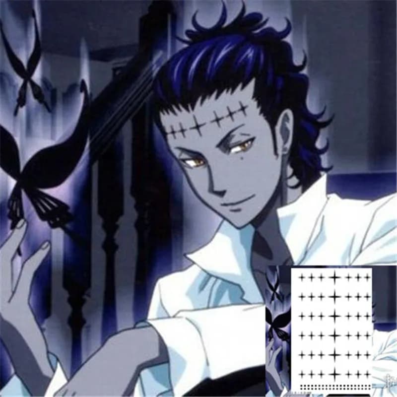 Tyki Mikk Tattoo Sticker Anime Temporary Fake Flash Tattoo Transfer Sticker Cosplay Prop Accessories Costume