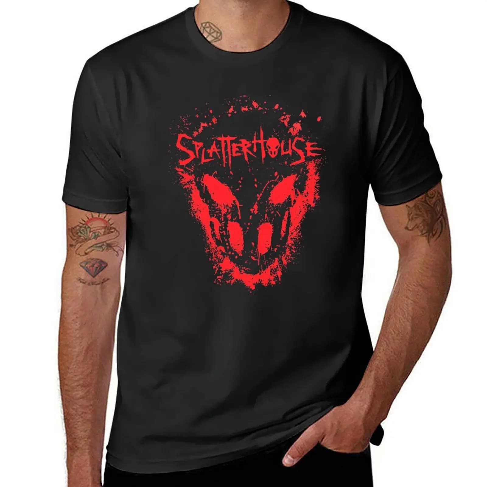 Splatterhouse Cover Idea Classic Retro Vintage Customs Trending T-Shirt graphics kawaii clothes new edition mens t shirt