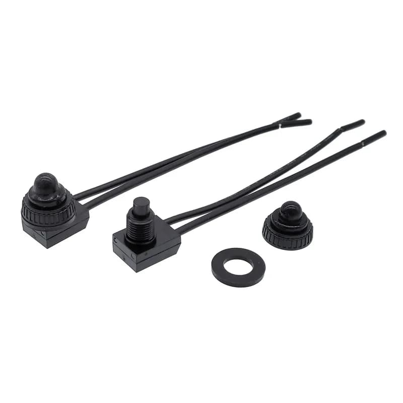 2Pcs KP107S IP67 Waterproof Push Button On-Off Switch NC NO Auto-Lock ZE-107S Self-Locking Switchs Press Type