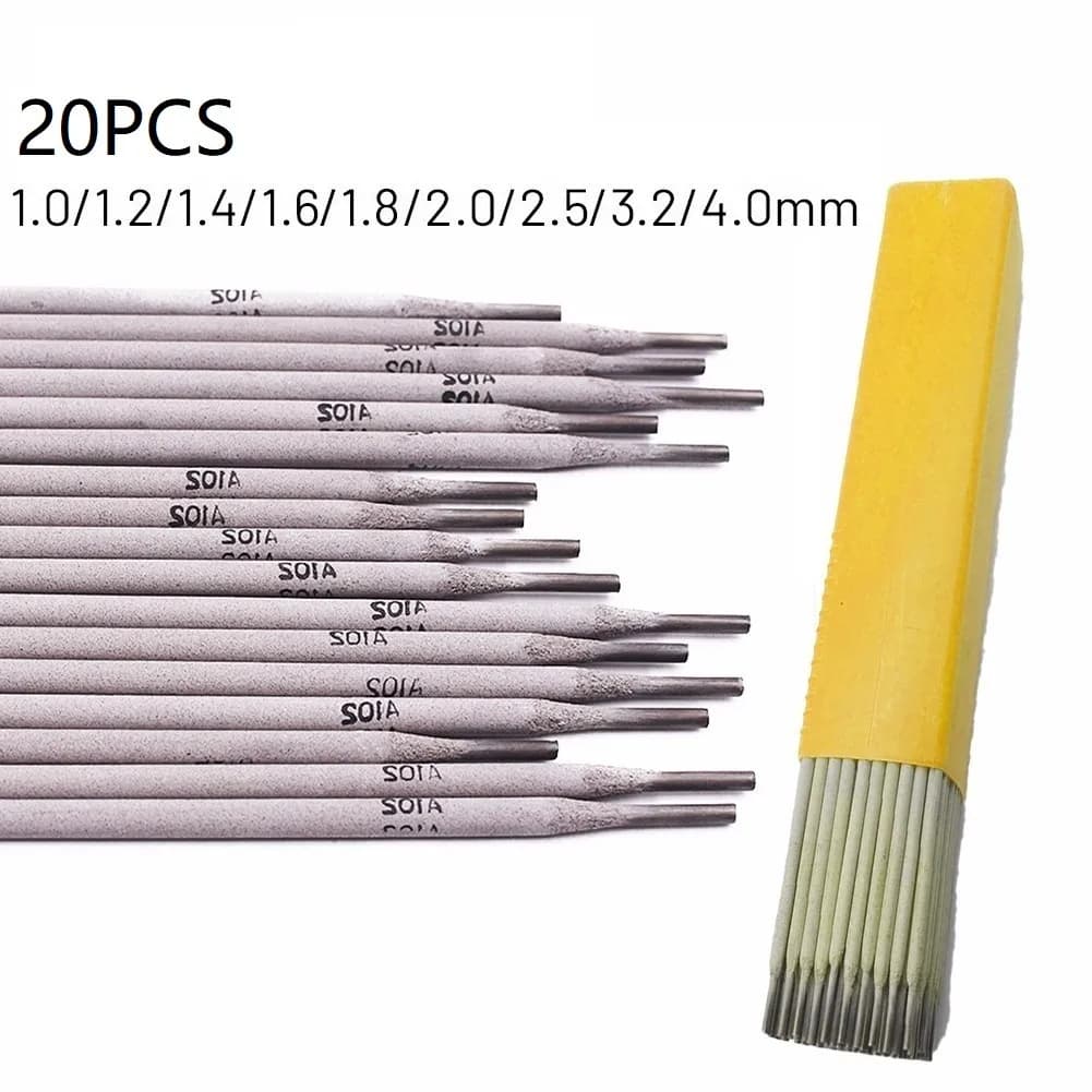 20pcs Welding Rod 304 Stainless Steel Electrode A102 Solder Wires 1.0mm-4.0mm Cored Wire Hand Tool  For AC And DC.