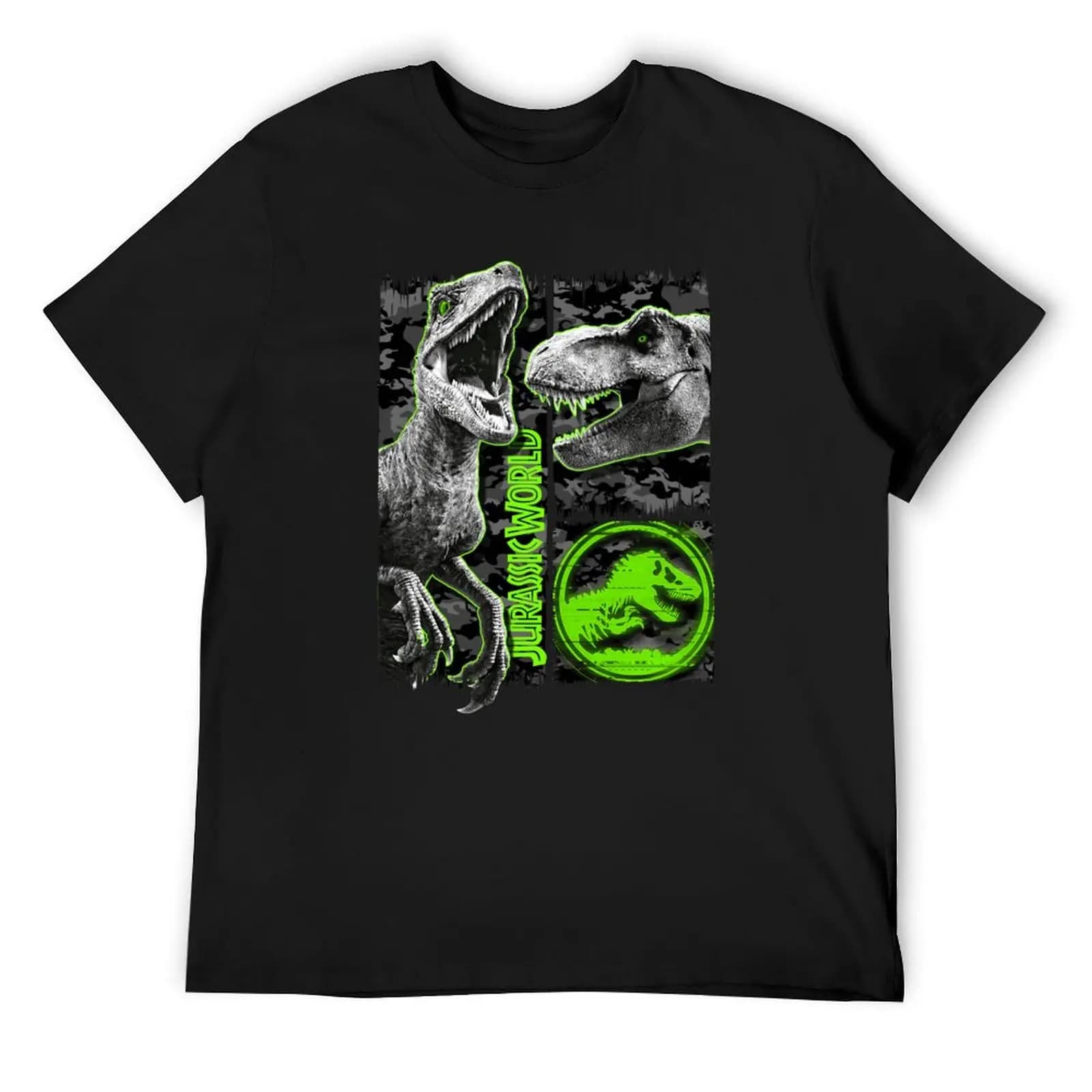 Jurassic World Blue Portrait Panel T-Shirt plus sizes blacks oversized graphic tee plus size clothes mens clothing