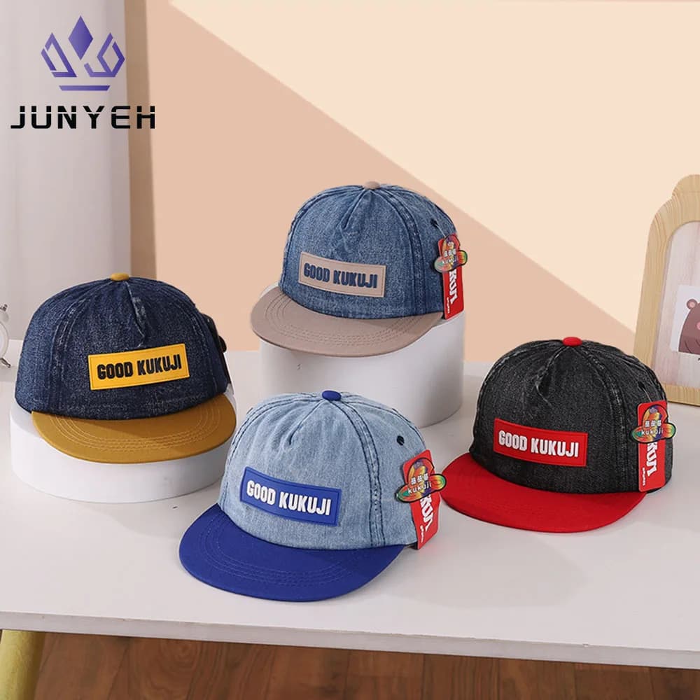 Children's Hat Boys Girls Autumn Denim Cotton Sunscreen Cap Hip-hop Baseball Caps For Kids 3-8 Years