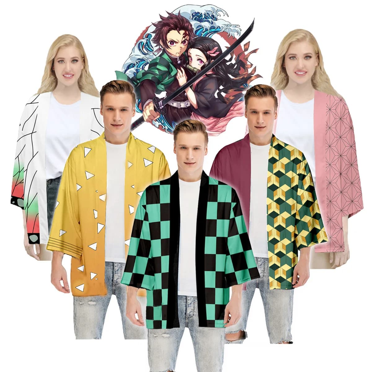 Ghost Slayer Cosplay Cloak Demon Slayer Adult and Children's Cos Set Charcoal Jilang Ni Dou Printed Clothes