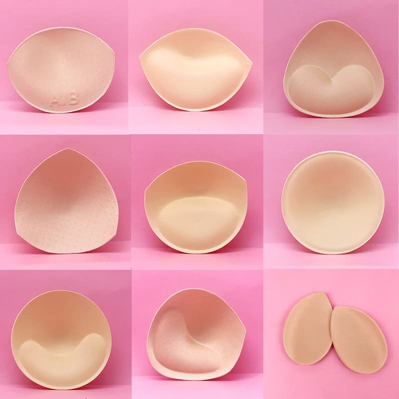 1pair Sponge Inserts In Bra Padded for Swimsuit Breast Push Up Fill Brassiere Breast Patch Pads Women Intimates Accessories