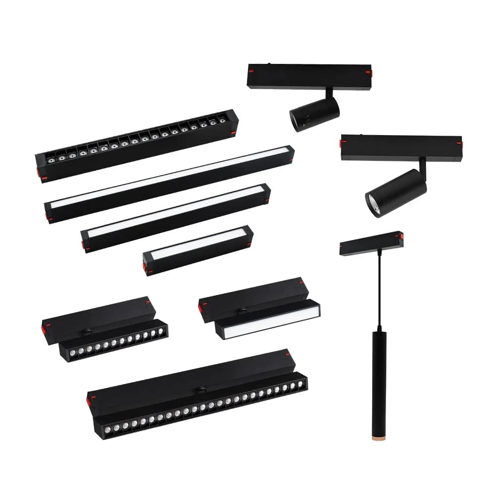 Factory Direct Sale APP Blue tooth Dimmable COB Magnetic Track Spot Light Fixture Track Lights LED Smart 2700-6500k